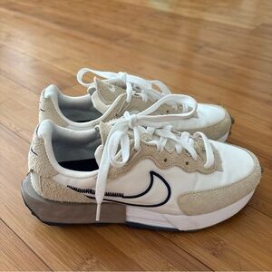 Nike White and Tan Athletic Shoes